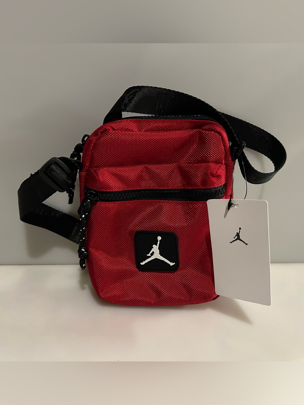 New Nike Air Jordan Rise Jumpman Festival Bag Unisex Crossbody Red Black - NWT